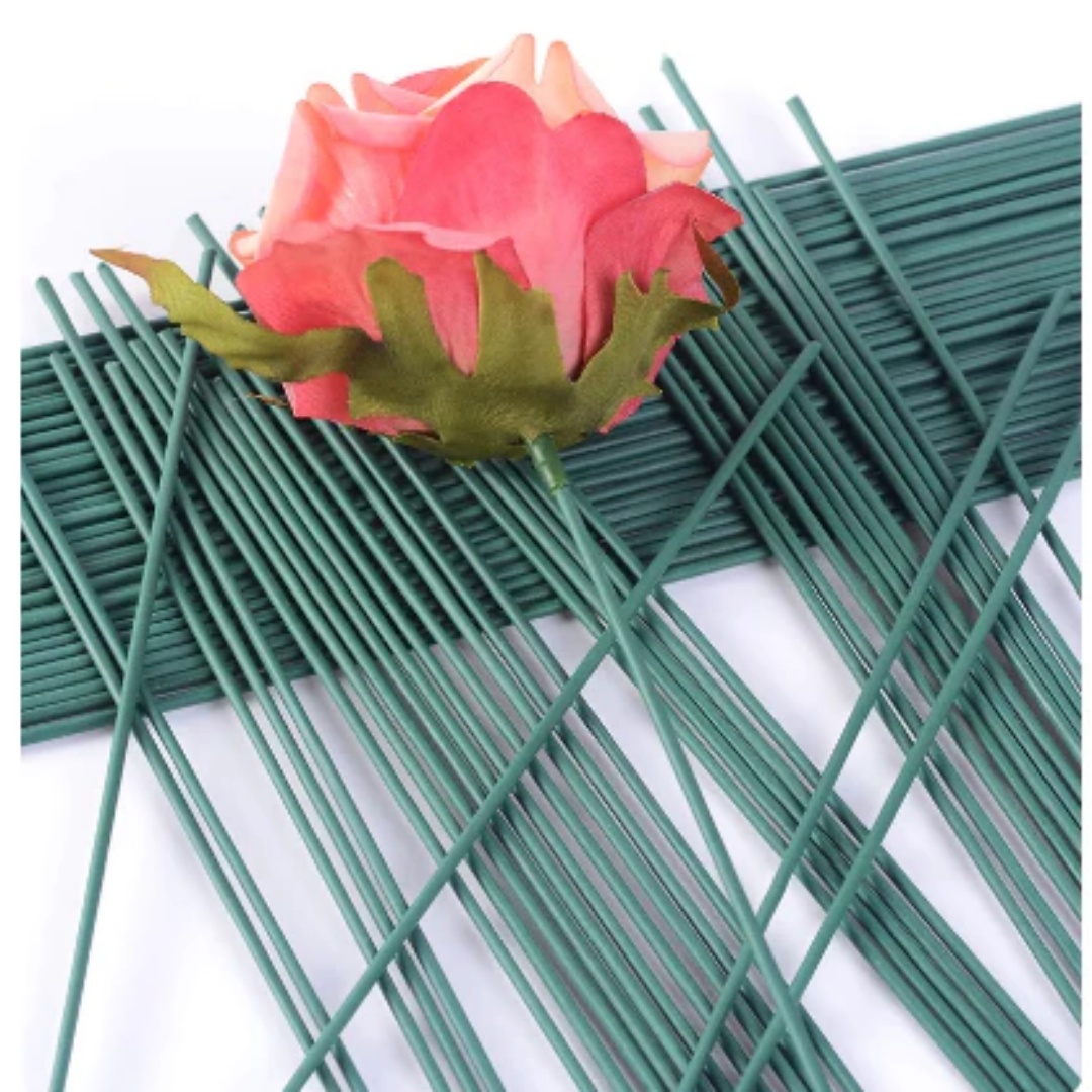 Wire Stem Florist - 50pcs Kawat Batang Bunga untuk Kerajinan,
