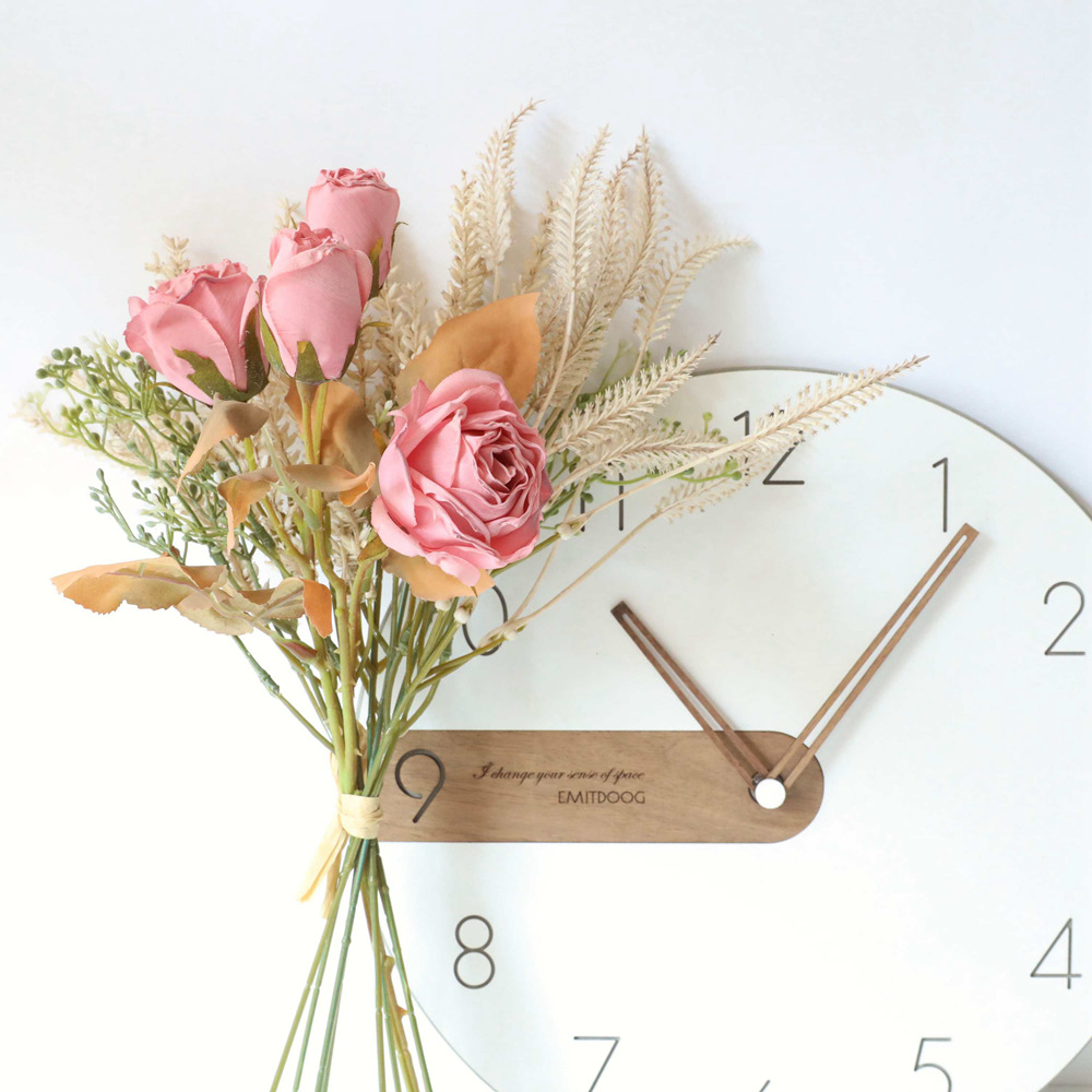 Dried Flower Bunch - Bunga Buatan Merah Muda 40Cm untuk