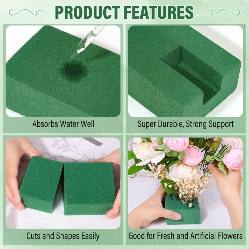 Floral Foam Oasis - 1/3 Buah Blok Busa Bunga Hijau