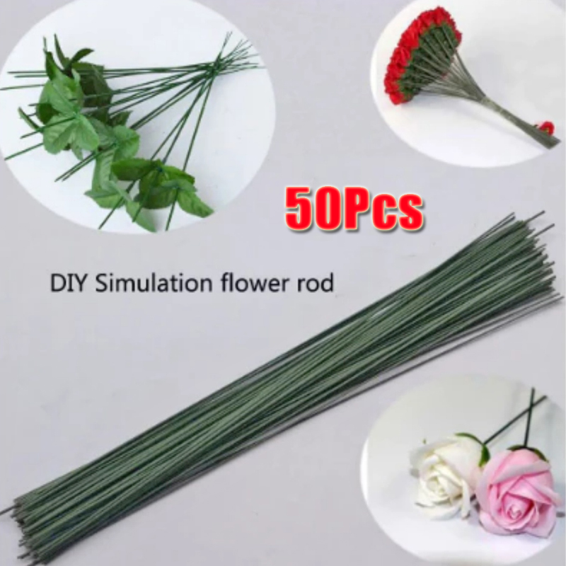 50 Buah Batang Kawat Bunga Hij - Wire Stem Florist ulasan dan harga