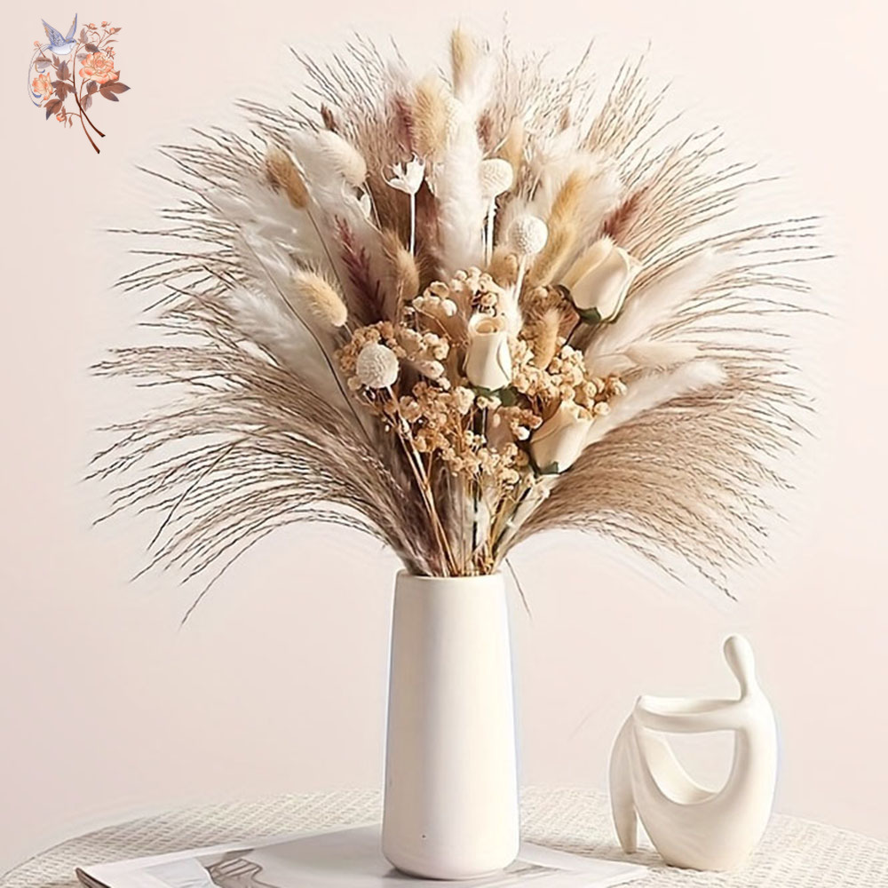 80Pcs Buket Bunga Kering Artif - Dried Flower Bunch ulasan dan harga
