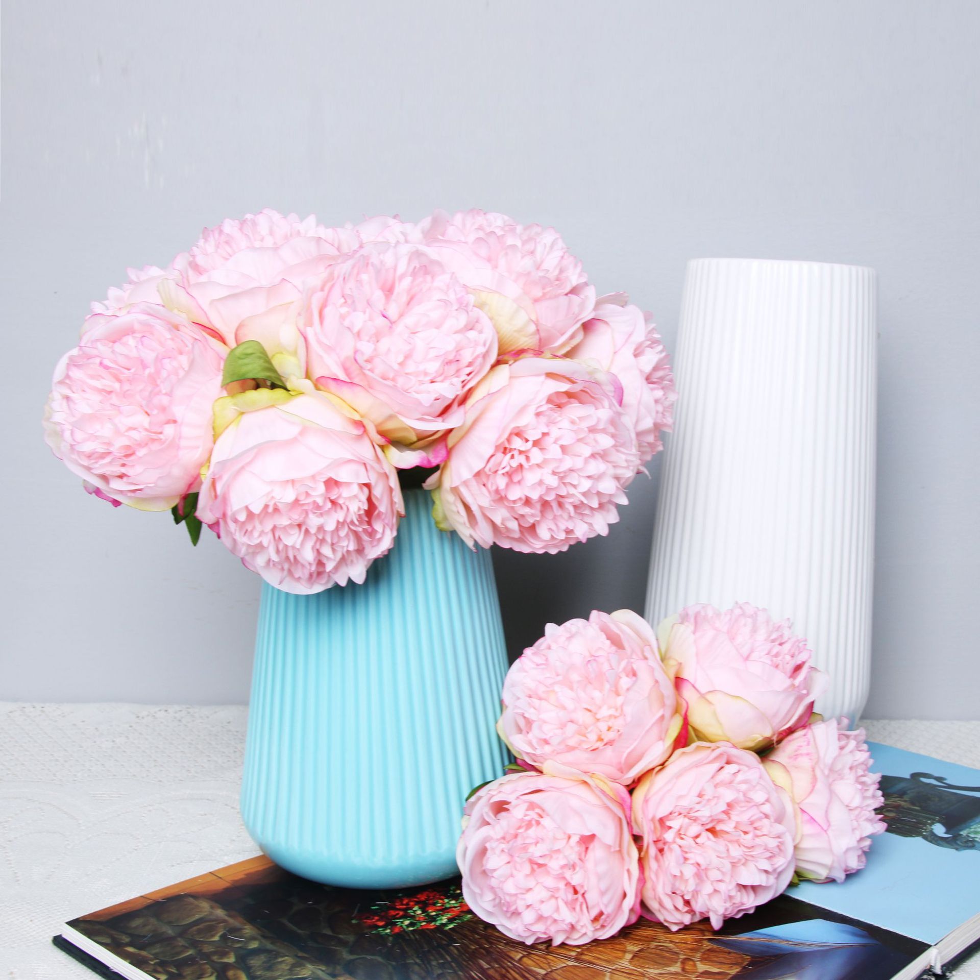 1 Buket 5 Kepala Peony Buatan  - Floral Foam Oasis ulasan dan harga