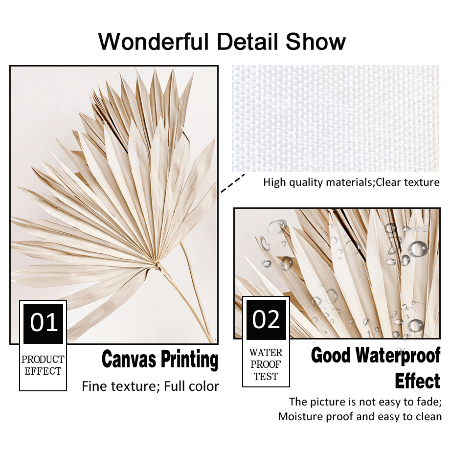 Lukisan Dinding Boho Warna Bei - Palm Leaf Dried ulasan dan harga