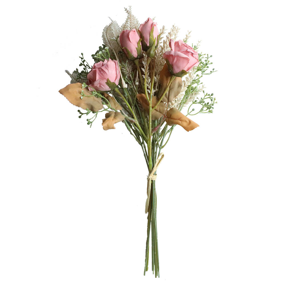 Bunga Buatan Merah Muda 40Cm u - Dried Flower Bunch ulasan dan harga