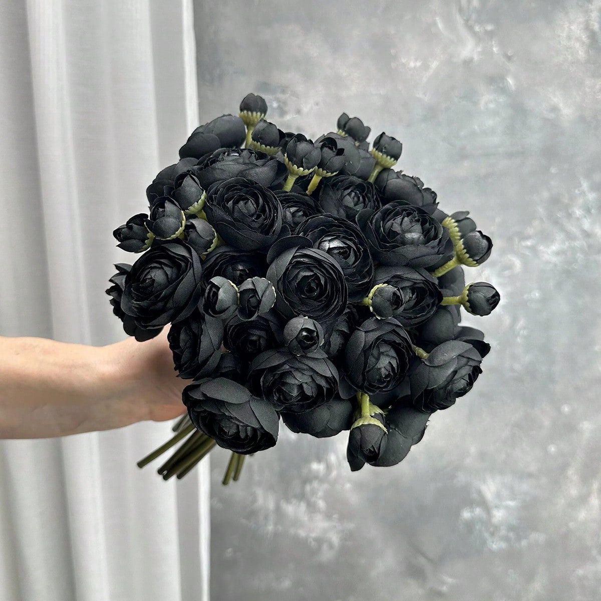 Mini Hitam Ranunculus Bunga Su - Dried Flower Bunch ulasan dan harga
